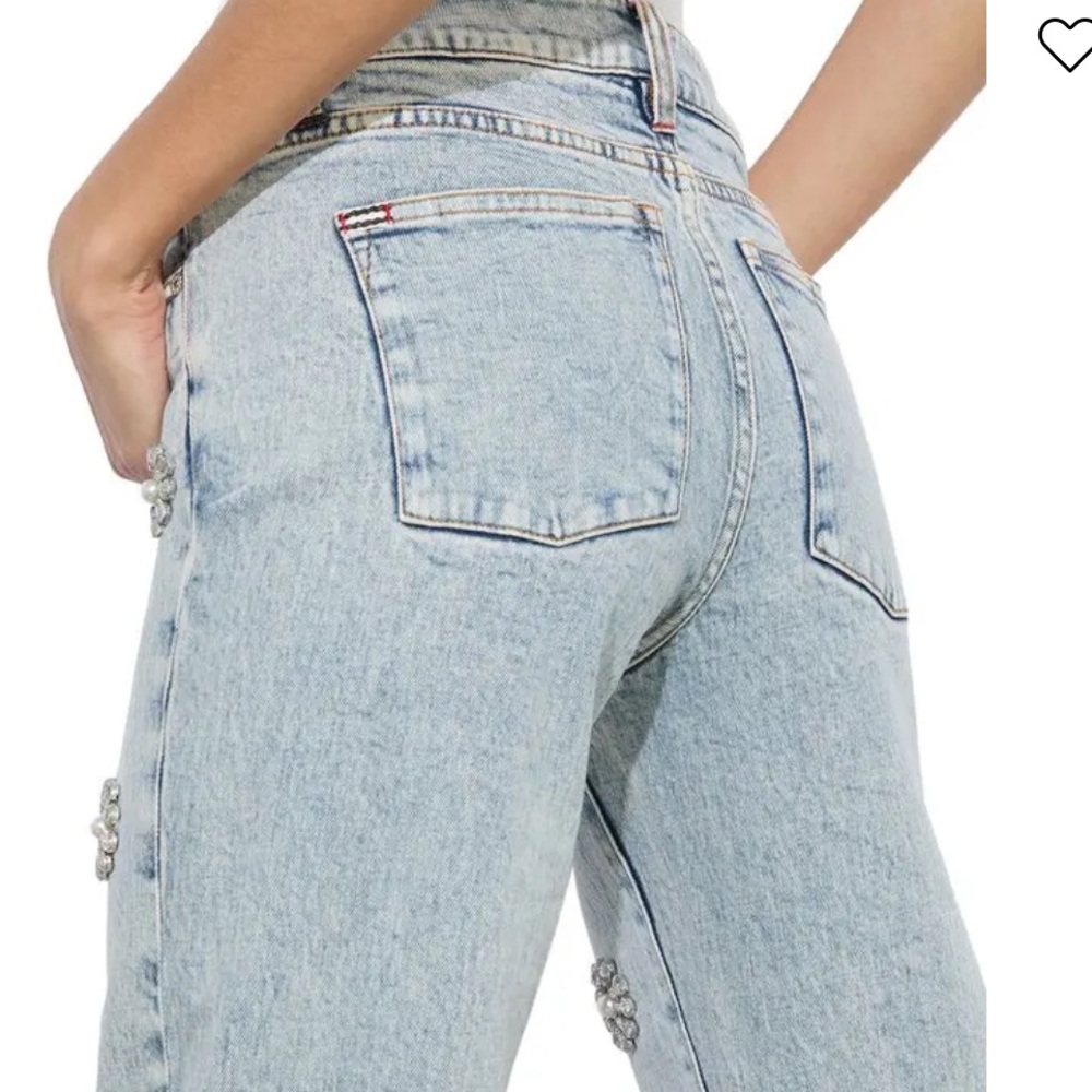 ALICE + OLIVIA 
Roxy Embellished Straight Leg Jeans - Picture 3 of 9